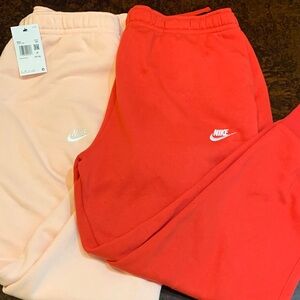 Nike Red and Cream Joggers